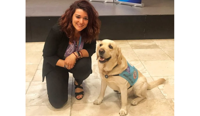 Simona Valli con cane operativo